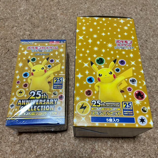 トレーディングカードポケモンカード25th ANNIVERSARY 1BOX＋スペシャルセット×5