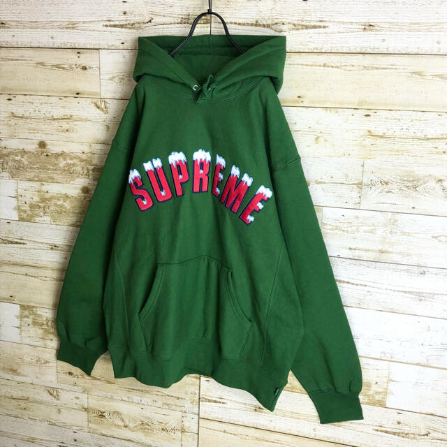 希少色】即完売 Supreme シュプリーム パーカー 刺繍アーチロゴ 未使用