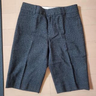 ニジュウサンク(23区)の【美品】23区★チェック柄 ウールハーフパンツ★チャコールグレー★36(ハーフパンツ)