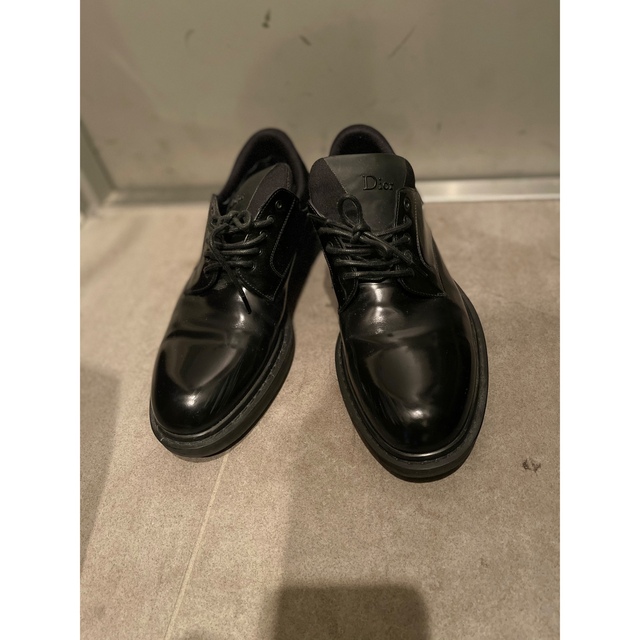 DIOR HOMME(ディオールオム)のDior homme レザーダービーシューズ　ブラック メンズの靴/シューズ(ドレス/ビジネス)の商品写真