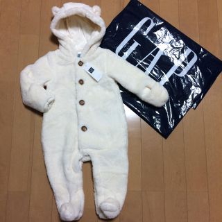 ベビーギャップ(babyGAP)のmeow様専用【新品 タグ付】65cm ボア クマ耳付 GAPbaby(カバーオール)