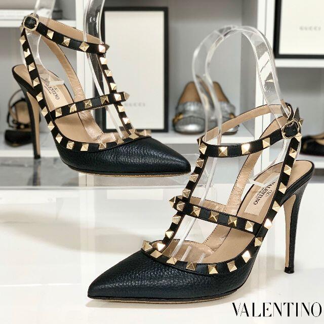 VALENTINO(ヴァレンティノ)の2875 ヴァレンティノ ロックスタッズ レザー パンプス ブラック レディースの靴/シューズ(ハイヒール/パンプス)の商品写真
