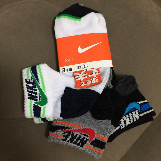 NIKE(ナイキ)のナイキ23〜25cm 靴下3足組 NIKE メンズのレッグウェア(ソックス)の商品写真