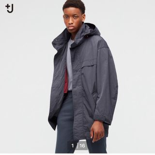 ジルサンダー(Jil Sander)のユニクロ ジルサンダー オーバーサイズフーデッド ハーフコート UNIQLO(ナイロンジャケット)