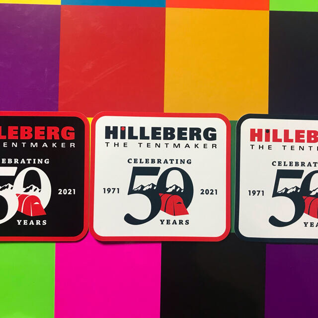 HILLEBERG(ヒルバーグ)の★補強あり発送★新品未使用　ヒルバーグ　50周年記念ステッカー3枚セット スポーツ/アウトドアのスポーツ/アウトドア その他(その他)の商品写真