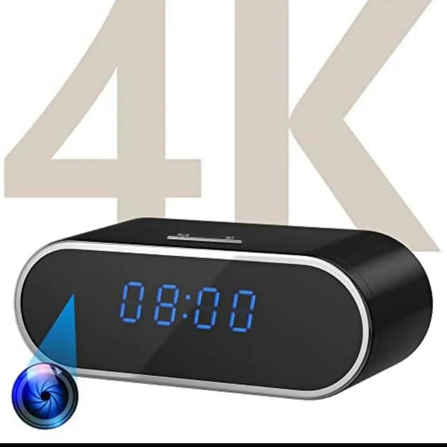 小型カメラ 時計型 防犯カメラ 4K 長時間録画 WIFI接続 SDカード付