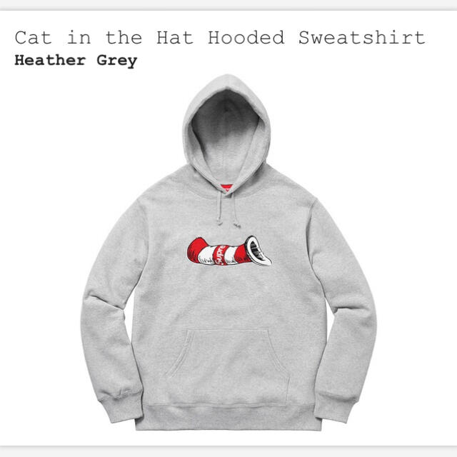 シュプリーム Cat in the Hat Hooded グレー Sサイズ