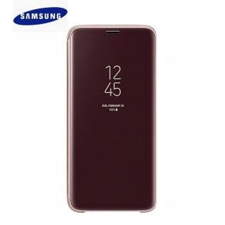 サムスン(SAMSUNG)のGalaxy S9 用 CLEAR VIEW カバー ゴールド 純正品(Androidケース)