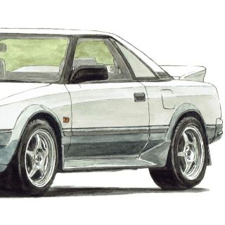 NC-927トヨタMR2 1600限定版画サイン額装作家平右ヱ門