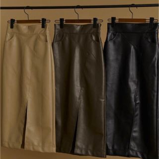 新品♡L’or ロル かじまり Eco-leather Pencil Skirt