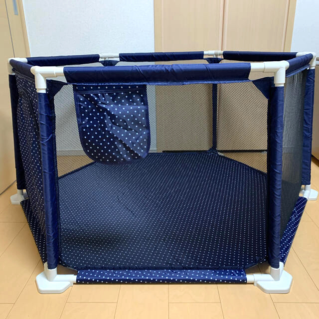 ソフト ファスナー 扉 (ブルー)の通販 by えりか's shop|ラクマ ベビーサークル メッシュ 六角形 洗える 超激得即納
