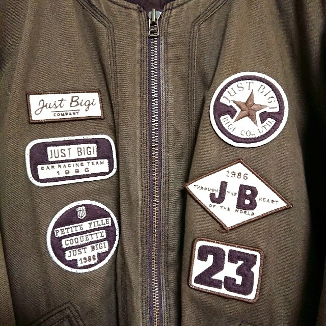 just bigi ジャスト ビギ メンズビギ レザーブルゾン ロゴ-eastgate.mk