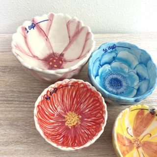 アンソロポロジー(Anthropologie)のAnthropologie*お花の計量小鉢4セット(食器)