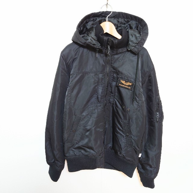 ALPHA INDUSTRIES(アルファインダストリーズ)のALPHA INDUSTRIES フード付き MA-1 フライトジャケット  メンズのジャケット/アウター(ブルゾン)の商品写真