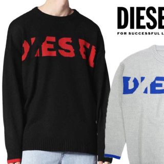 ディーゼル(DIESEL)のDIESEL ニット　K-LOGOXNEW KNIT セーター ブラック　M(ニット/セーター)