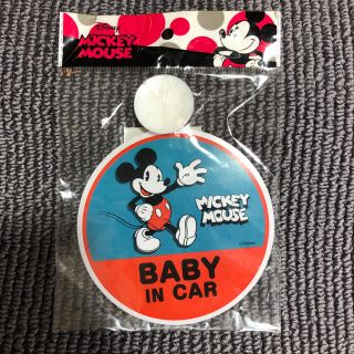 ディズニー(Disney)の◎新品〒Disney ミッキーマウス BABY IN CAR セーフティーサイン(車内アクセサリ)