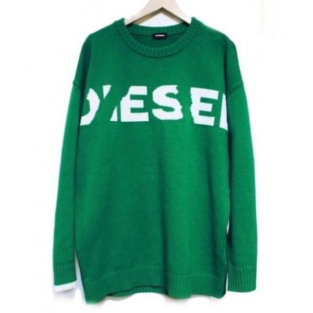 DIESEL ニット K-LOGOXNEW KNIT セーター グリーン L 2022公式店舗 www