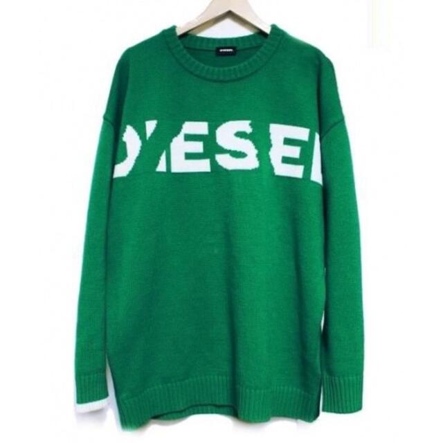 DIESEL ニット　K-LOGOXNEW KNIT セーター グリーン　L