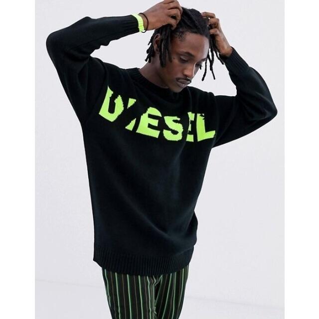 DIESEL ニット　K-LOGOXNEW KNIT セーター ブラック　Mメンズ