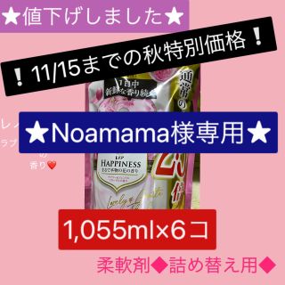 ピーアンドジー(P&G)の【6コセット】レノアハピネス　ラブリー&ジェントルフローラル　1055ml 詰替(洗剤/柔軟剤)