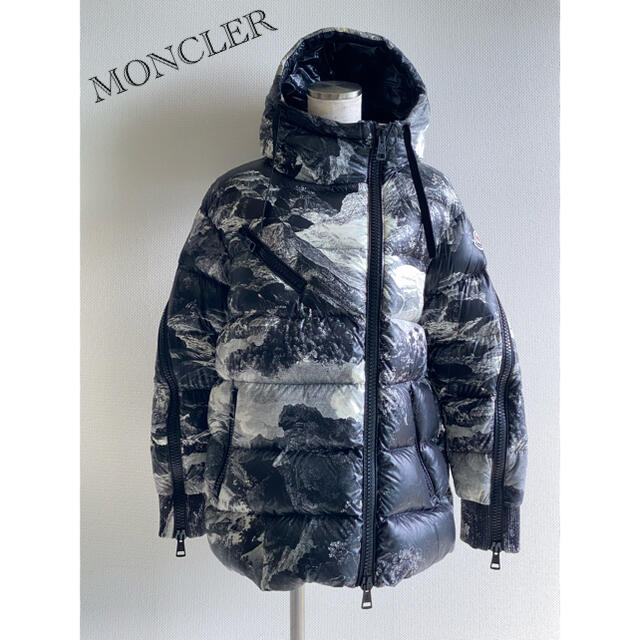 MONCLER マウンテン柄 ダウンブルゾン LIRIOPE 0サイズ