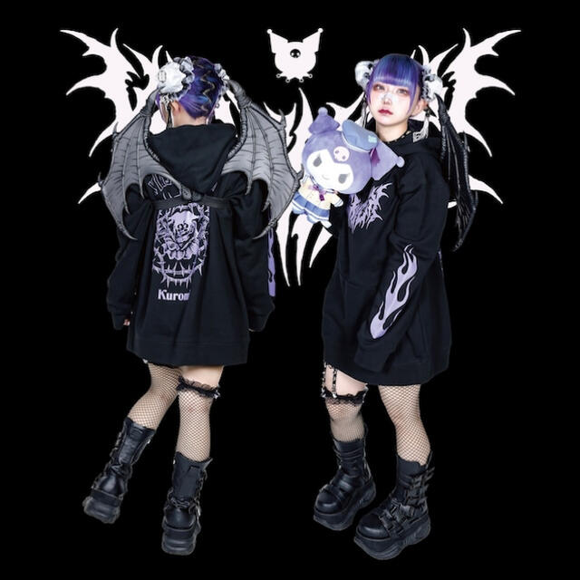 新品 KRY clothing FIREROSE パーカー クロミ kuromi 2