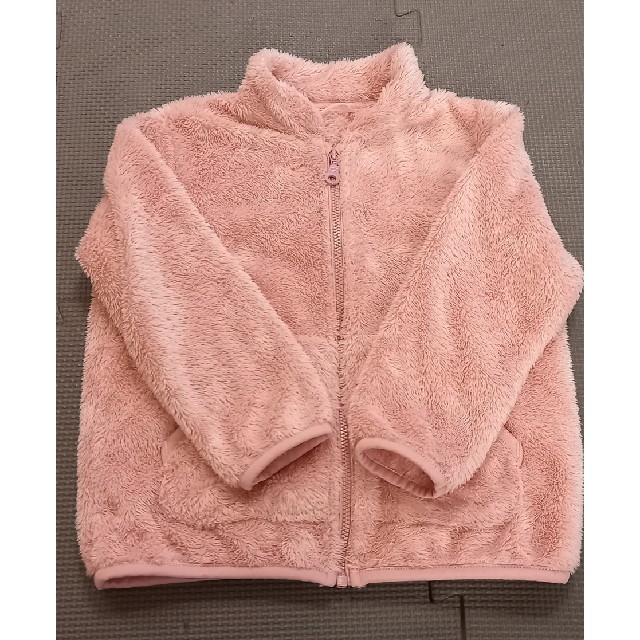 UNIQLO(ユニクロ)のUNIQLO　フリースジャケット・ピンク　サイズ100 キッズ/ベビー/マタニティのキッズ服女の子用(90cm~)(ジャケット/上着)の商品写真