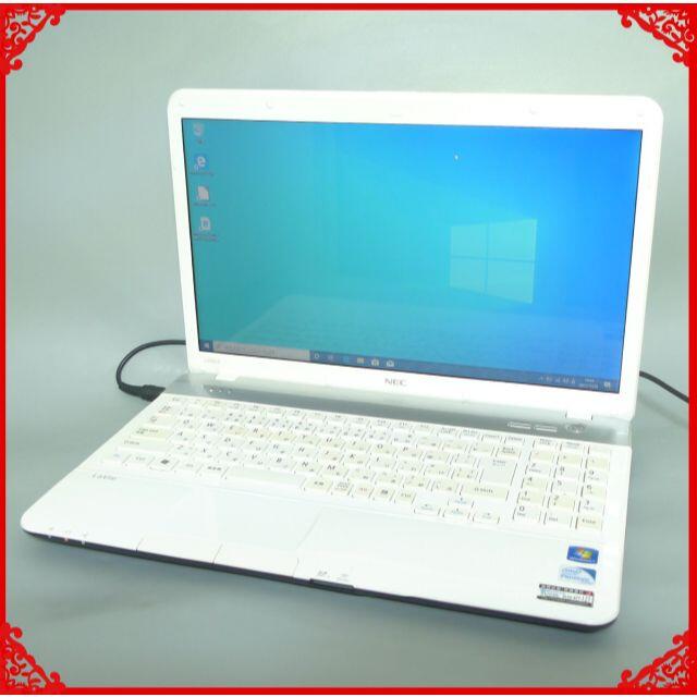 ホワイト ノートpc LS150F26W 4GB 640GB RW 無線USB20ｘ3OS