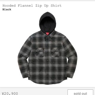 シュプリーム(Supreme)のsupreme Hooded Flannel Zip Up Shirt 黒(シャツ)