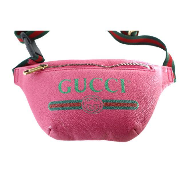 美品 GUCCI グッチ ウエストポーチ ボディバッグ ヴィンテージプリント