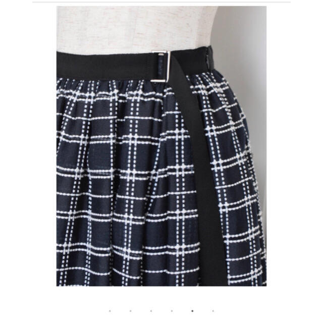 Drawer(ドゥロワー)のオブリ OBLI ロングスカート シフォンチェックスカート レディースのスカート(ロングスカート)の商品写真
