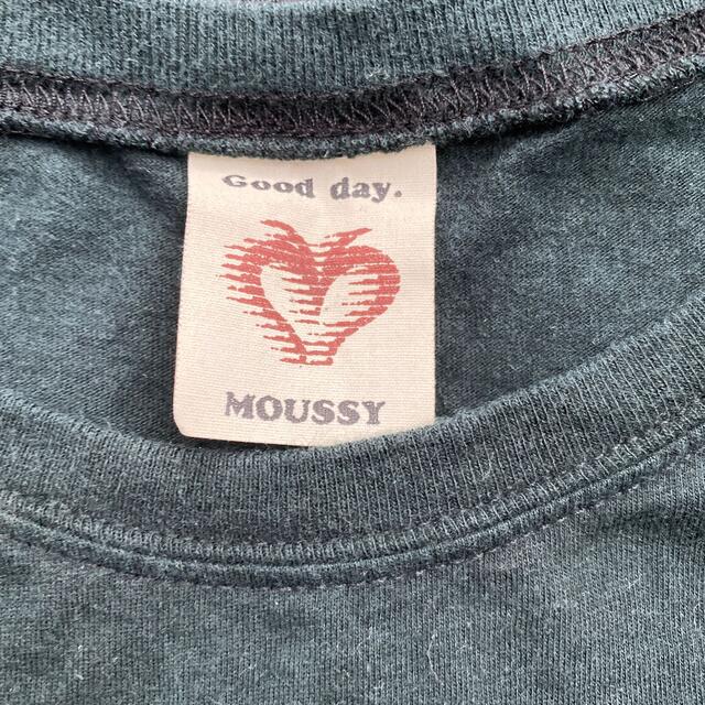 moussy(マウジー)のマウジーmoussyデイジーダックキラキラ半袖Tシャツ黒ブラック レディースのトップス(Tシャツ(半袖/袖なし))の商品写真