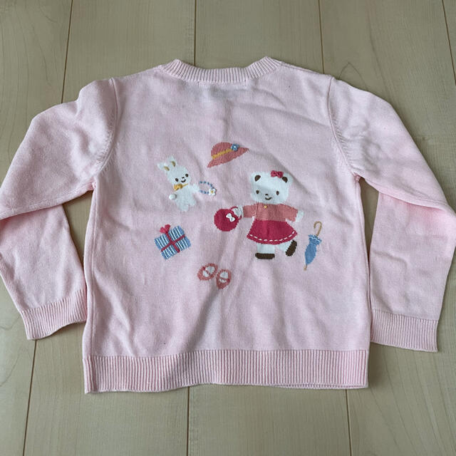 familiar(ファミリア)の【size100】ファミリアカーディガン ピンク 美品 キッズ/ベビー/マタニティのキッズ服女の子用(90cm~)(カーディガン)の商品写真