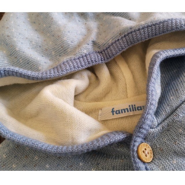 familiar(ファミリア)のファミリア　ニットポンチョ キッズ/ベビー/マタニティのベビー服(~85cm)(カーディガン/ボレロ)の商品写真