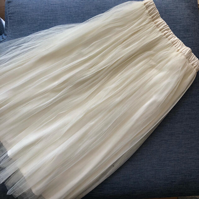 プリーツスカート　★☆★ チュールスカート L レディースのスカート(ひざ丈スカート)の商品写真