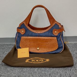 トッズ(TOD'S)のー未使用 TOD'S トッズ デニム/型押しトートバッグー(トートバッグ)