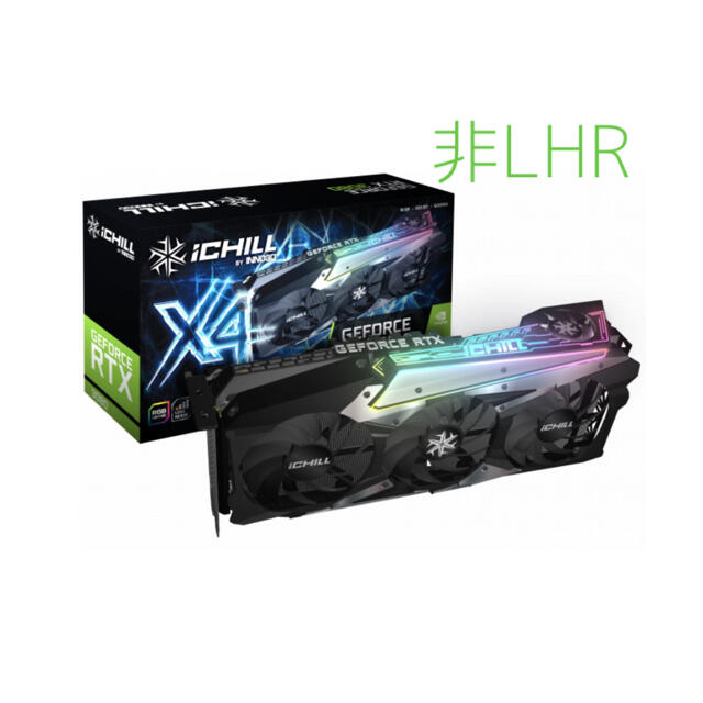 (非LHR)中古 INNO3D GEFORCE RTX3080 ICHILLX4 スマホ/家電/カメラのPC/タブレット(PCパーツ)の商品写真