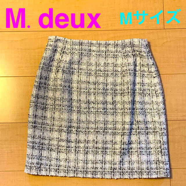 M.deux(エムドゥー)の美品　M.deux ツイード　ミニスカート レディースのスカート(ミニスカート)の商品写真