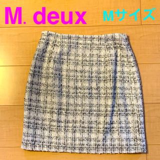 エムドゥー(M.deux)の美品　M.deux ツイード　ミニスカート(ミニスカート)