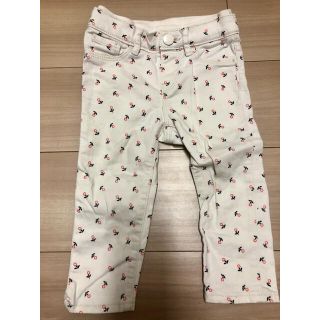 ベビーギャップ(babyGAP)のベビーギャップ　小花柄　ホワイトデニム90(パンツ/スパッツ)