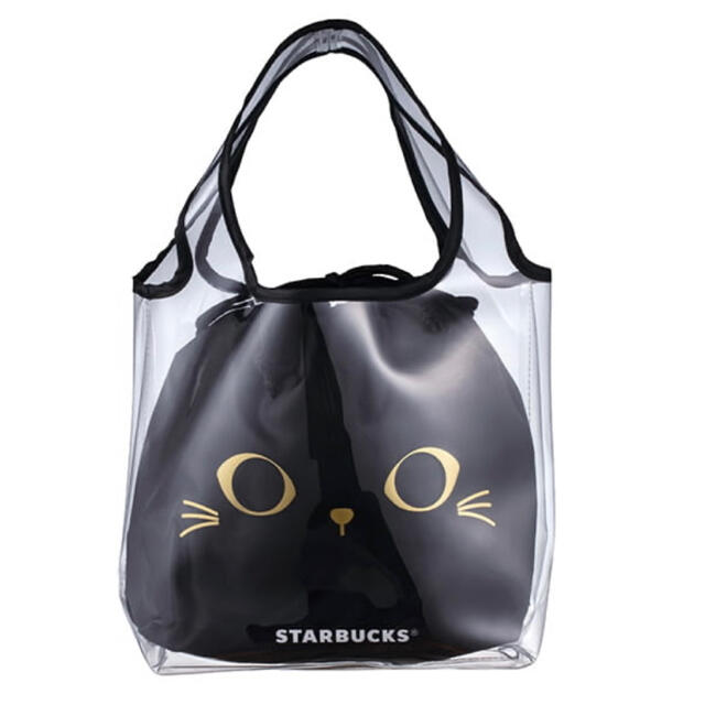 Starbucks Coffee(スターバックスコーヒー)の台湾　スターバックス　トートバッグ　2way 黒猫　オンライン限定 レディースのバッグ(トートバッグ)の商品写真