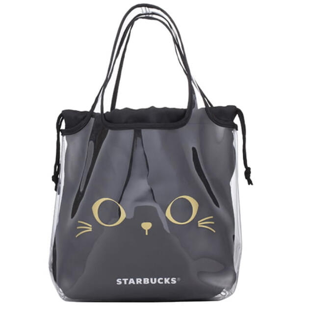 Starbucks Coffee(スターバックスコーヒー)の台湾　スターバックス　トートバッグ　2way 黒猫　オンライン限定 レディースのバッグ(トートバッグ)の商品写真