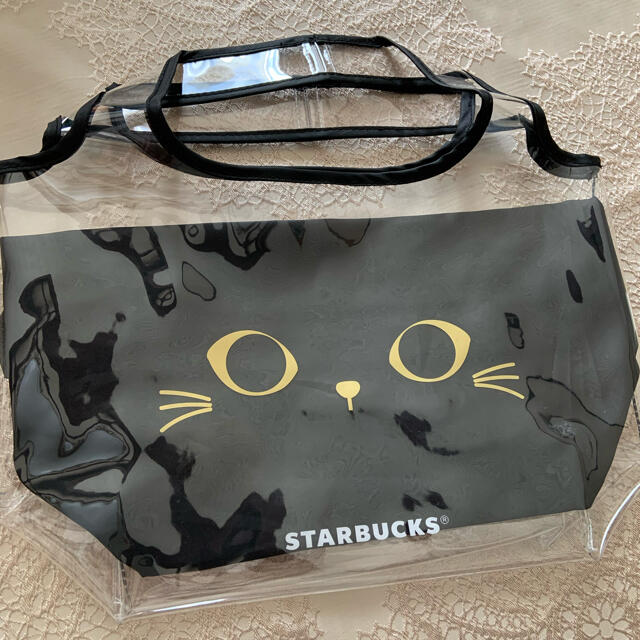 Starbucks Coffee(スターバックスコーヒー)の台湾　スターバックス　トートバッグ　2way 黒猫　オンライン限定 レディースのバッグ(トートバッグ)の商品写真