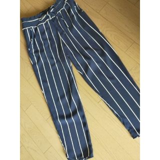 ザラ(ZARA)のZARA trf collection ザラ ストライプパンツ 紺x白 M(その他)