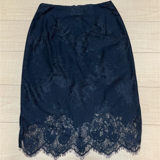 オルベネ(ORBENE)のオルベネ　黒色レースタイトスカート(ひざ丈スカート)