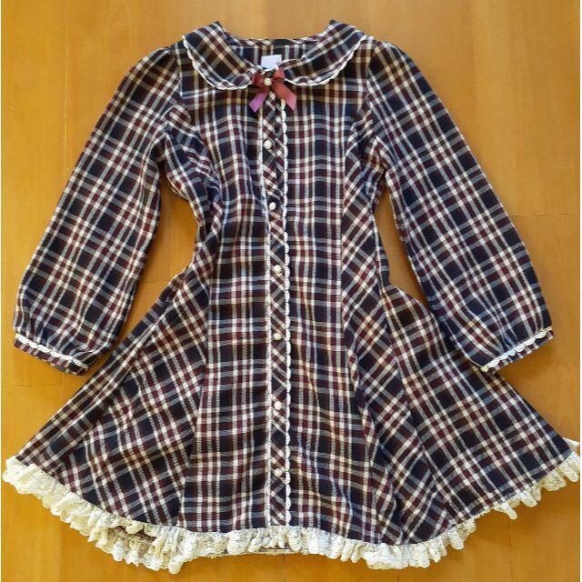 axes femme(アクシーズファム)の【140 kids ワンピース】axes チェック柄ワンピース キッズ/ベビー/マタニティのキッズ服女の子用(90cm~)(ワンピース)の商品写真