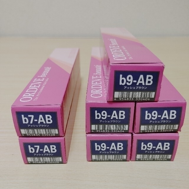 【ﾐﾙﾎﾞﾝ 染毛剤 b7-AB×2/b9-AB×5/ｵｷｼﾀﾞﾝ6％×1】新品