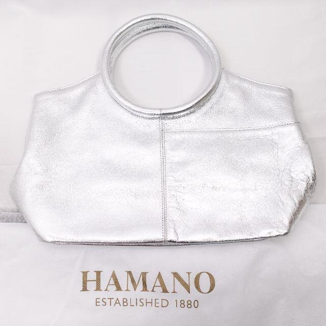 濱野皮革工藝/HAMANO(ハマノヒカクコウゲイ)のHAMANO　トートバッグ　レディース　シルバー レディースのバッグ(トートバッグ)の商品写真