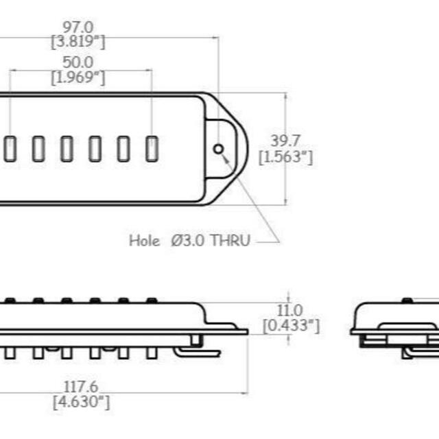 Gibson(ギブソン)のP-90 STAPLE DOGEAR P-480 アルニコV リア用 ブラック 楽器のギター(エレキギター)の商品写真