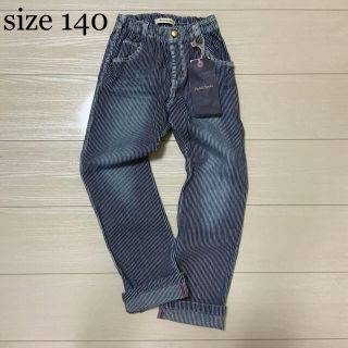 新品タグ付き キッズ ストレッチパンツ 140 ヒッコリー アメカジ(パンツ/スパッツ)